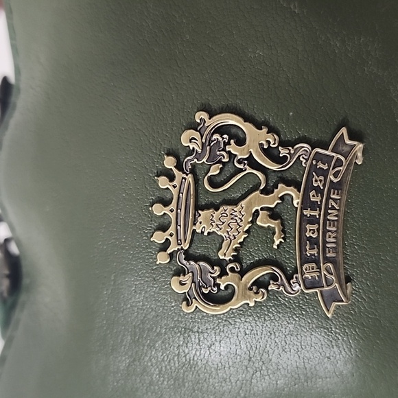 Pratesi Firenze Italian Leather Green shoulder bag - Picture 9 of 12